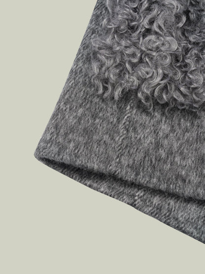  Toscana shearling trim wool-cashmere coat