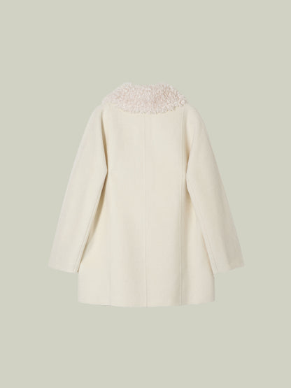  Toscana shearling trim wool-cashmere coat