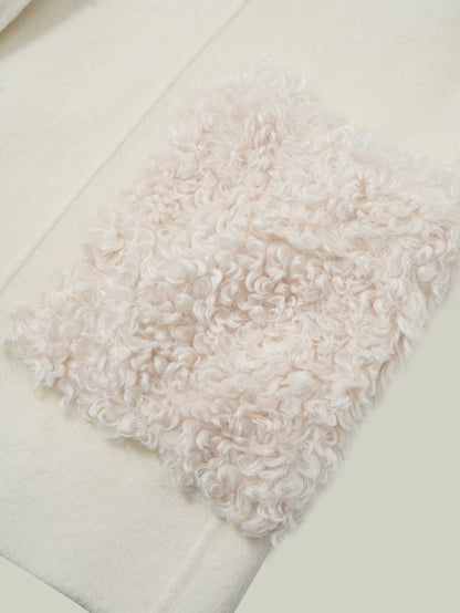  Toscana shearling trim wool-cashmere coat
