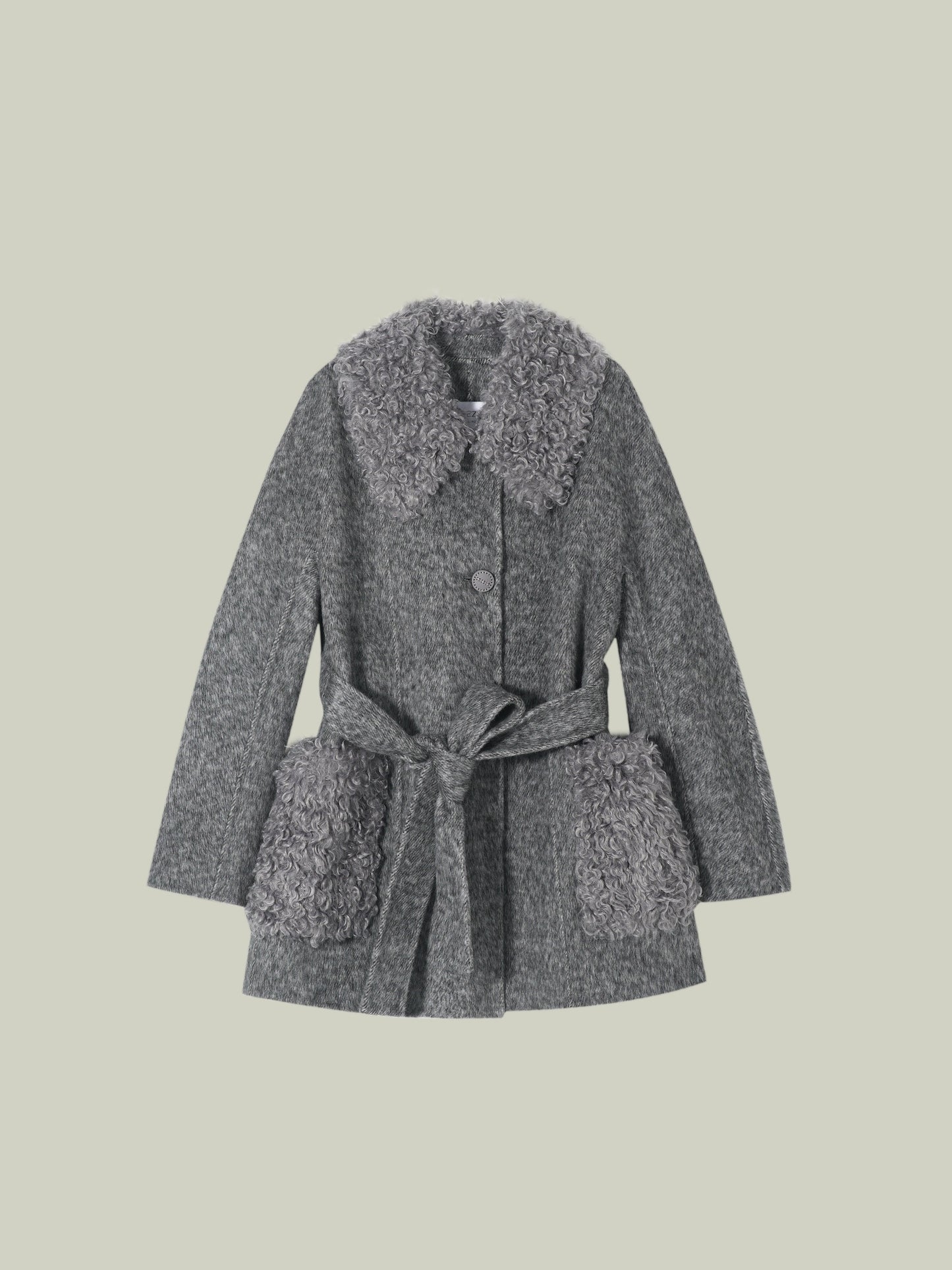  Toscana shearling trim wool-cashmere coat