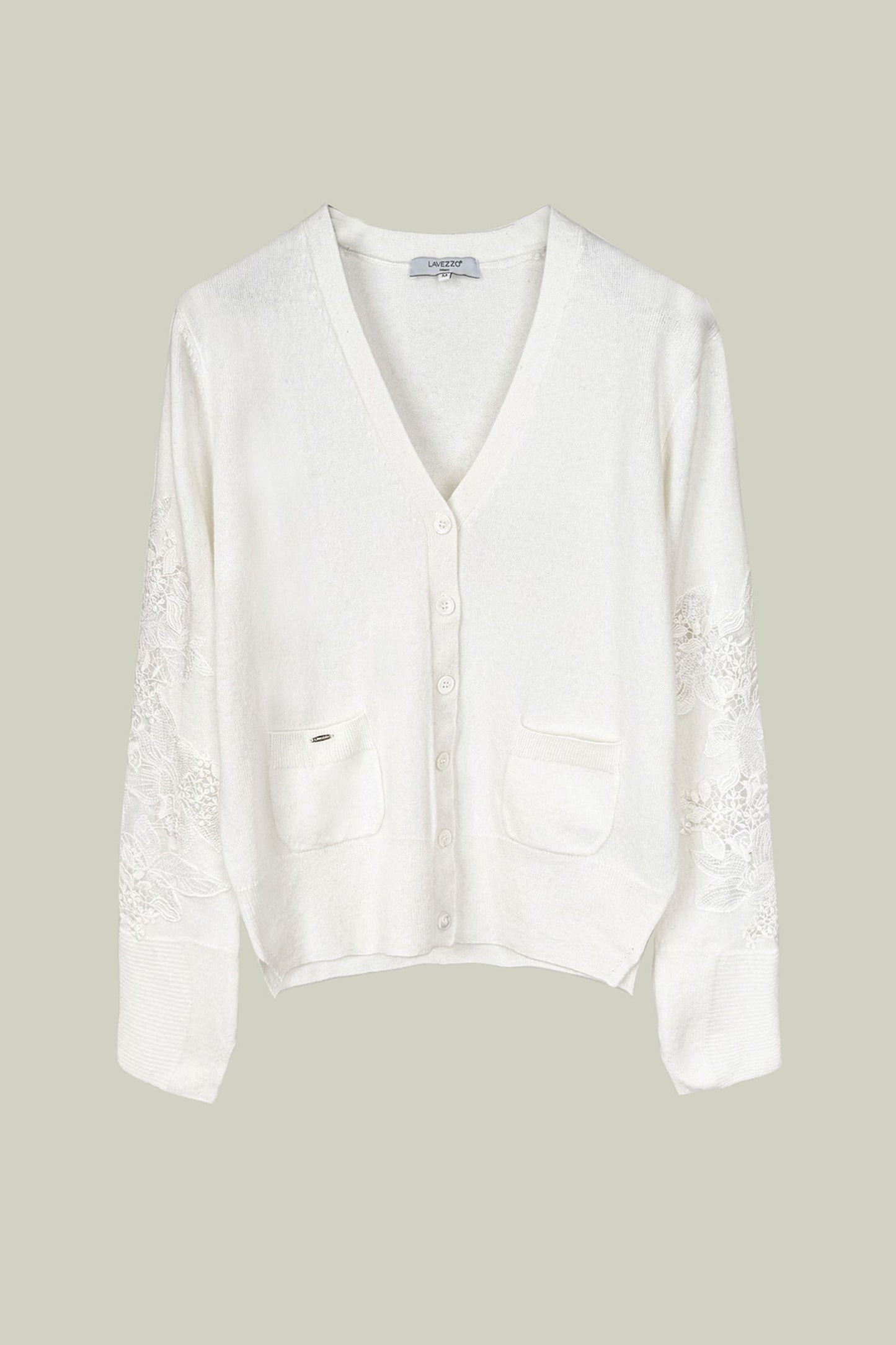 Lace cashmere cardigan