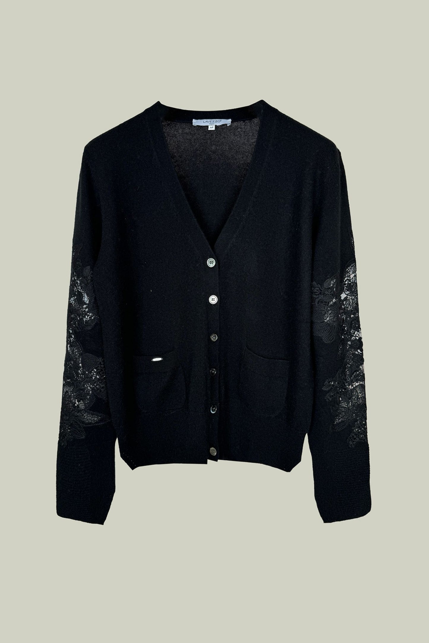 Lace cashmere cardigan