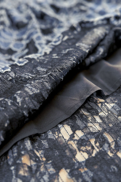 Abito jacquard in denim