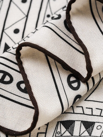 Foulard seta e lana stampa europea