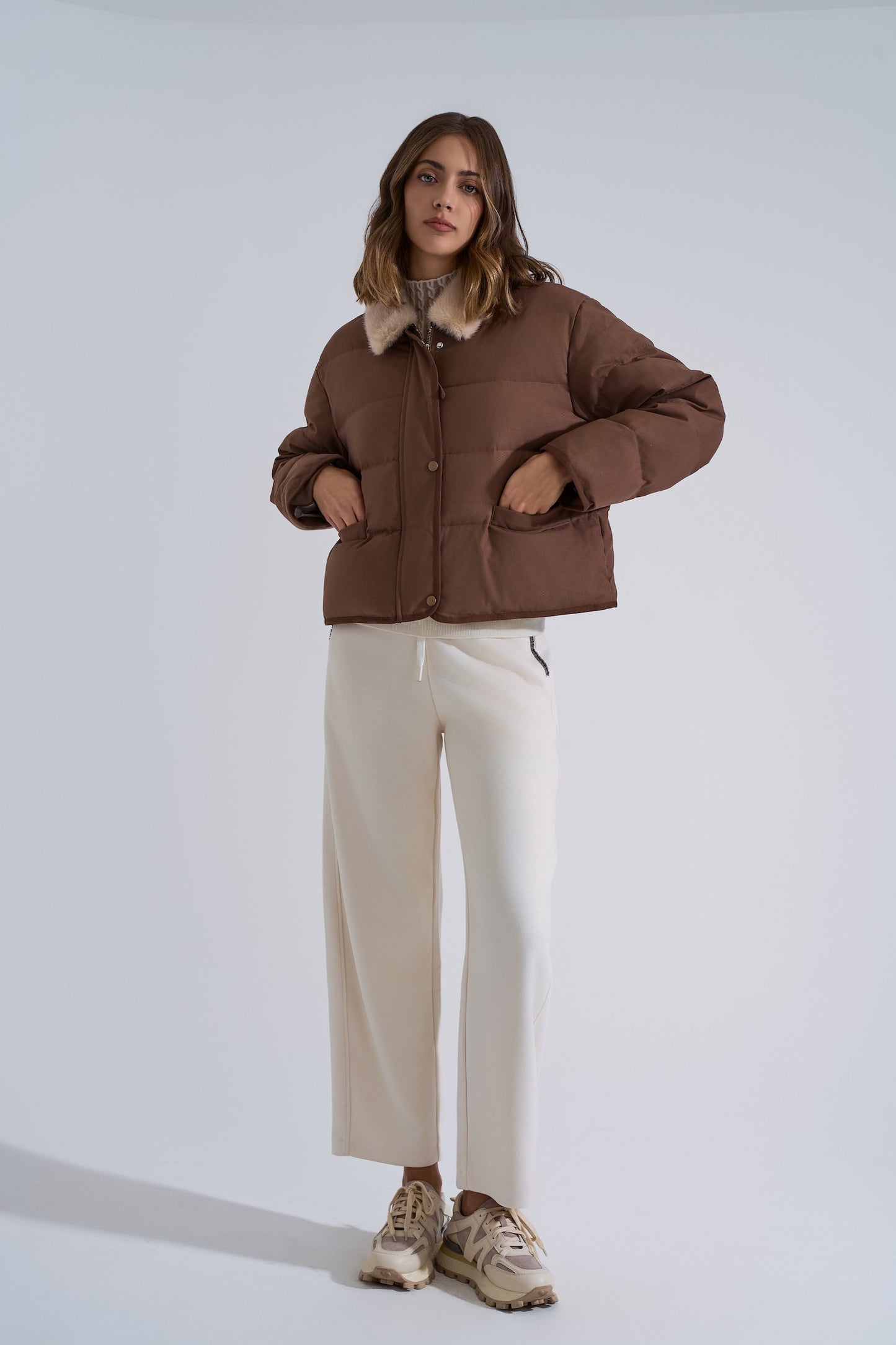 Short down jacket