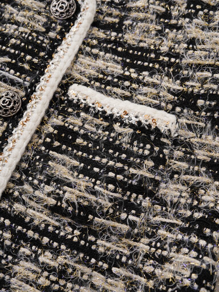 Black and gold tweed jacket
