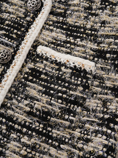 Black and gold tweed jacket