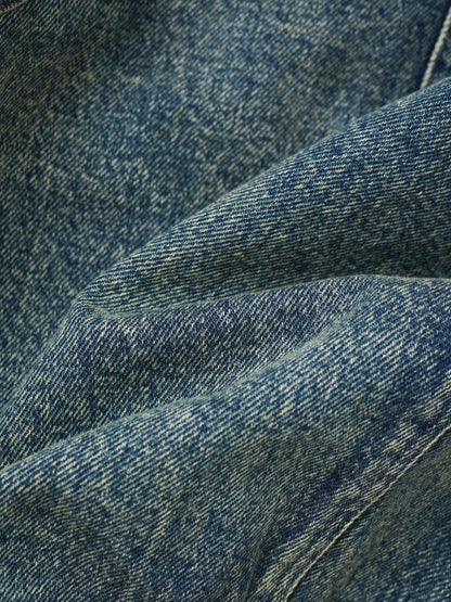  Denim down short jacket