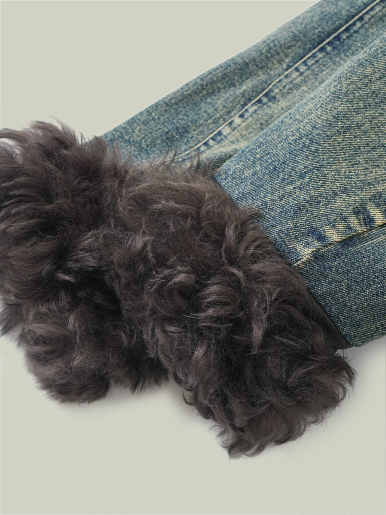  Denim down short jacket