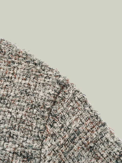  Tweed-inspired fringed yarn knit jacket