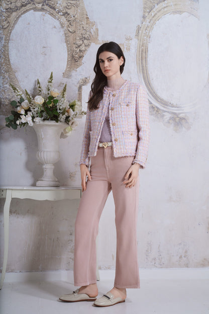 Giacca in tweed rosa