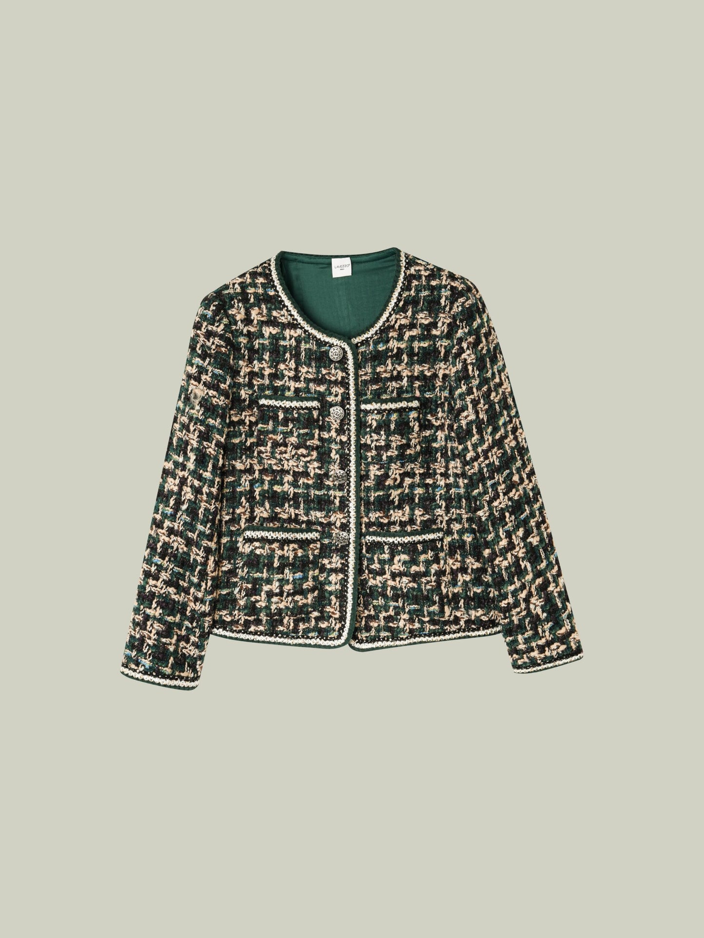 Green wool tweed jacket