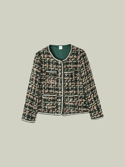 Green wool tweed jacket