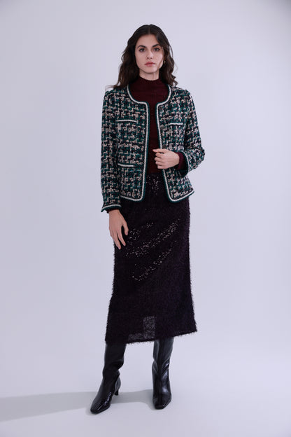 Green wool tweed jacket