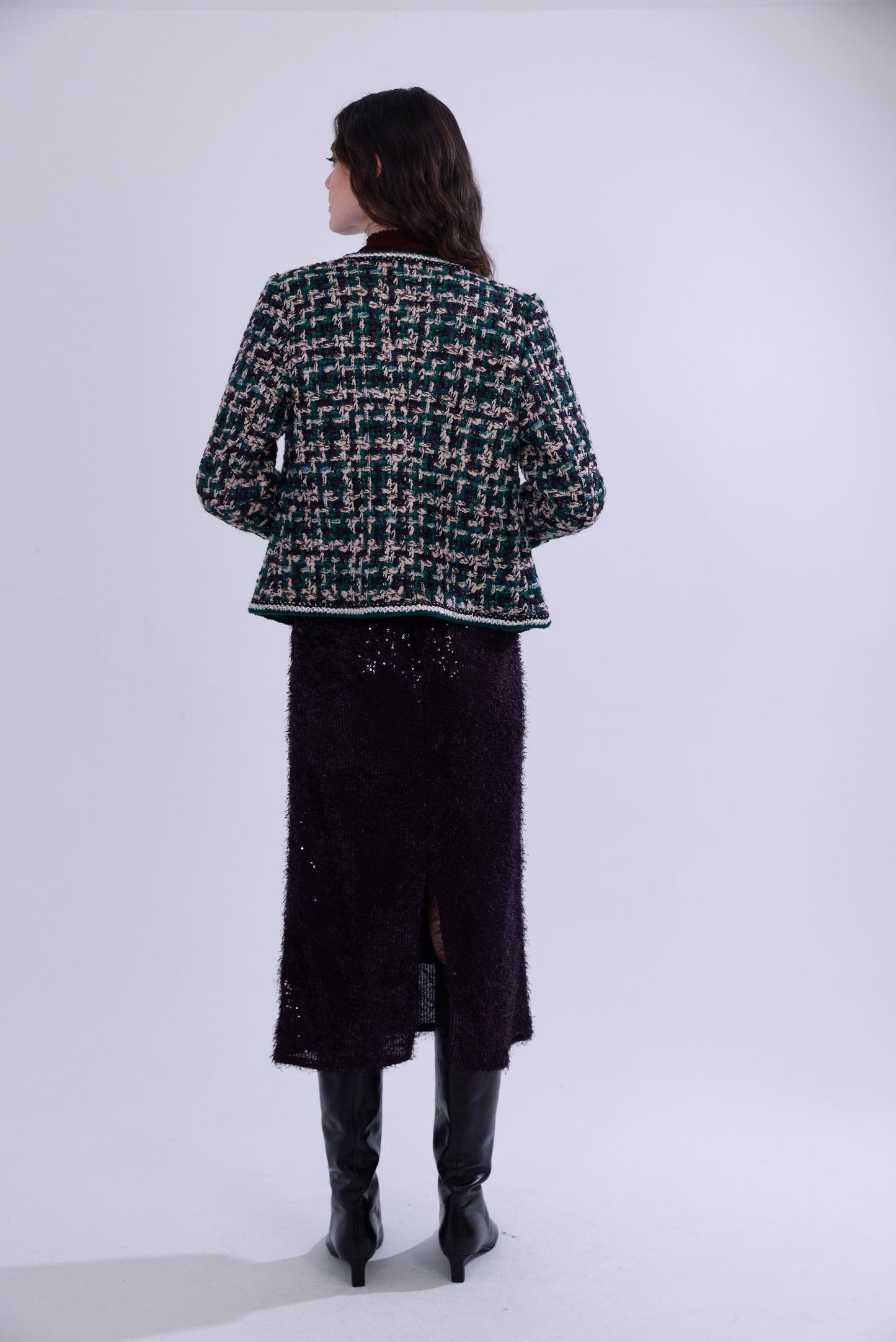 Green wool tweed jacket