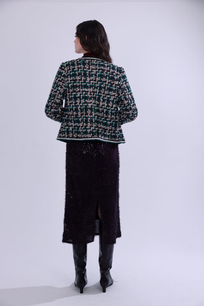 Green wool tweed jacket