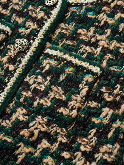 Green wool tweed jacket