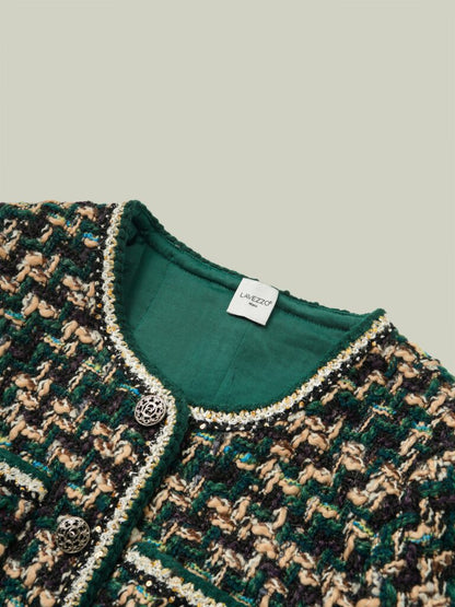 Green wool tweed jacket