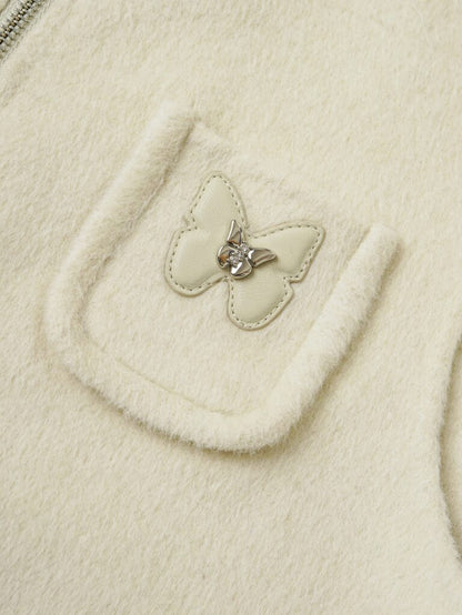  Camel wool blend two-piece coatt - gilet