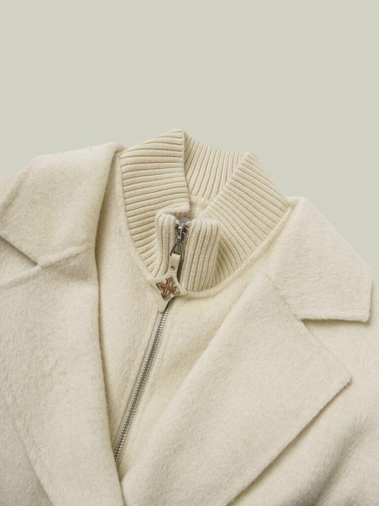  Camel wool blend two-piece coatt - gilet