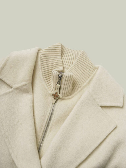  Camel wool blend two-piece coatt - gilet