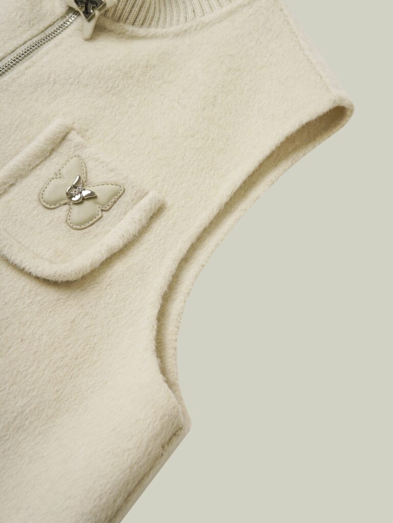  Camel wool blend two-piece coatt - gilet