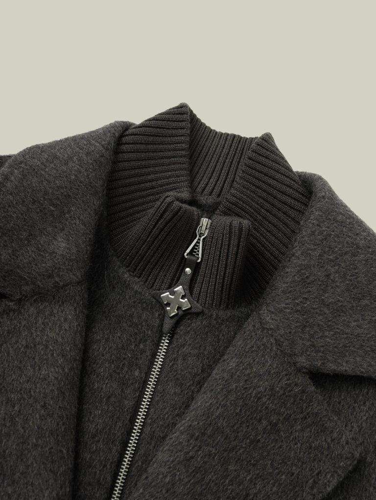  Camel wool blend two-piece coatt - gilet