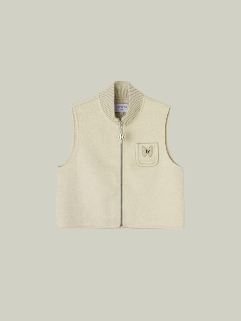  Camel wool blend two-piece coatt - gilet