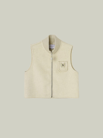  Camel wool blend two-piece coatt - gilet