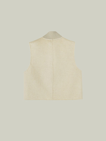  Camel wool blend two-piece coatt - gilet