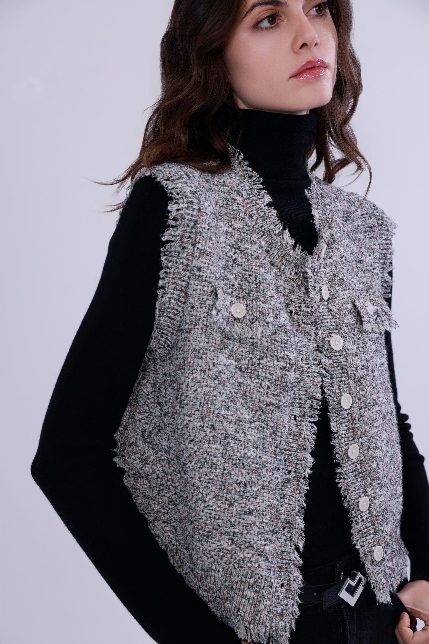 Chanel-style woven Vest