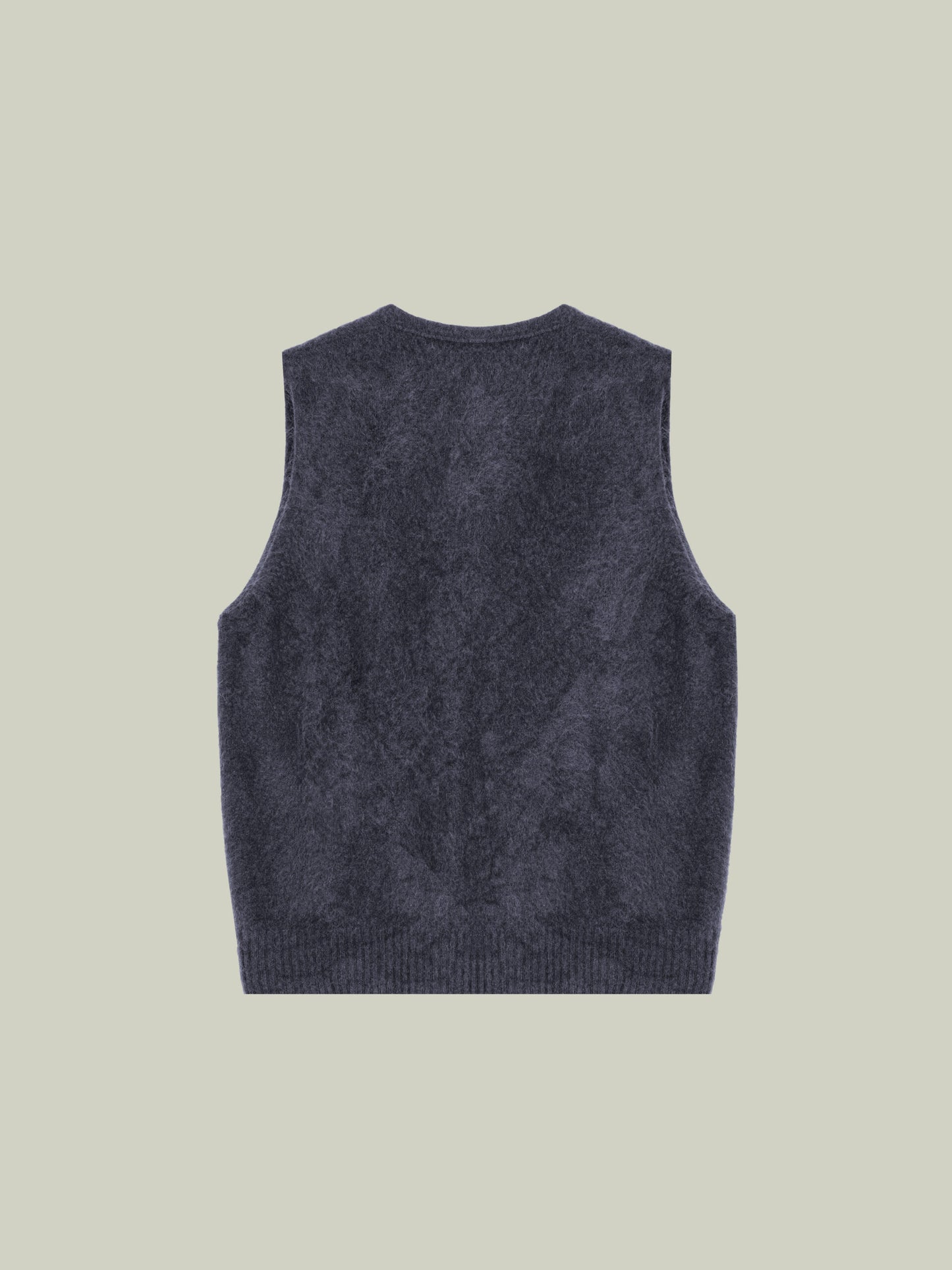 Wool vest with handcrafted details