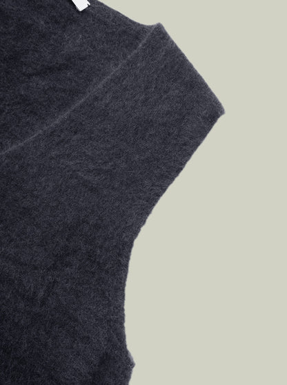 Wool vest with handcrafted details