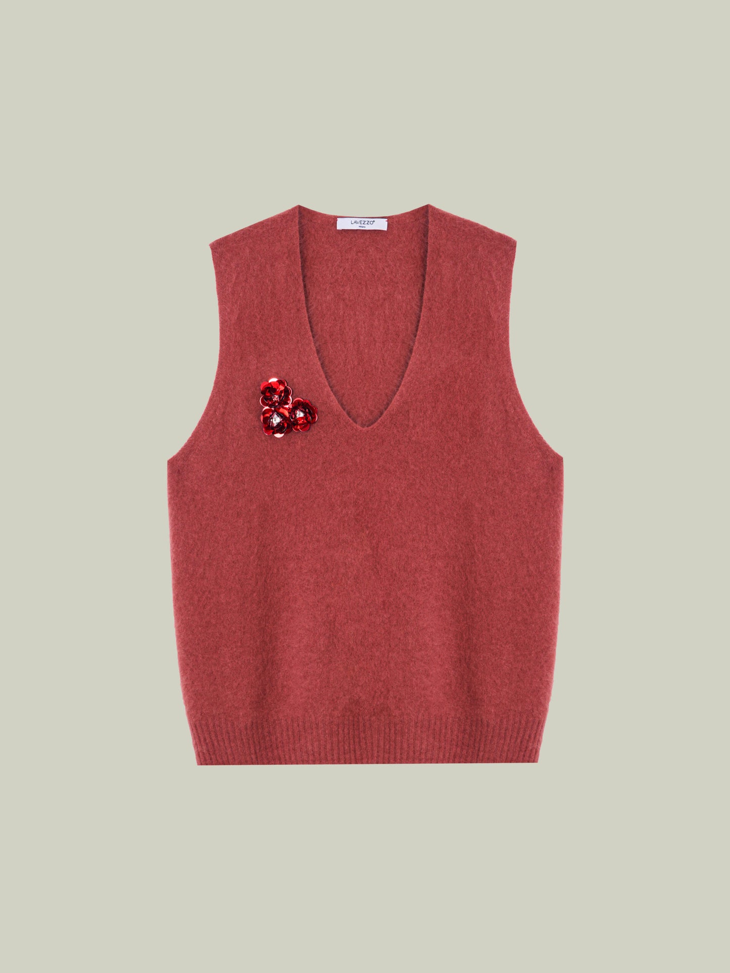 Wool vest with handcrafted details