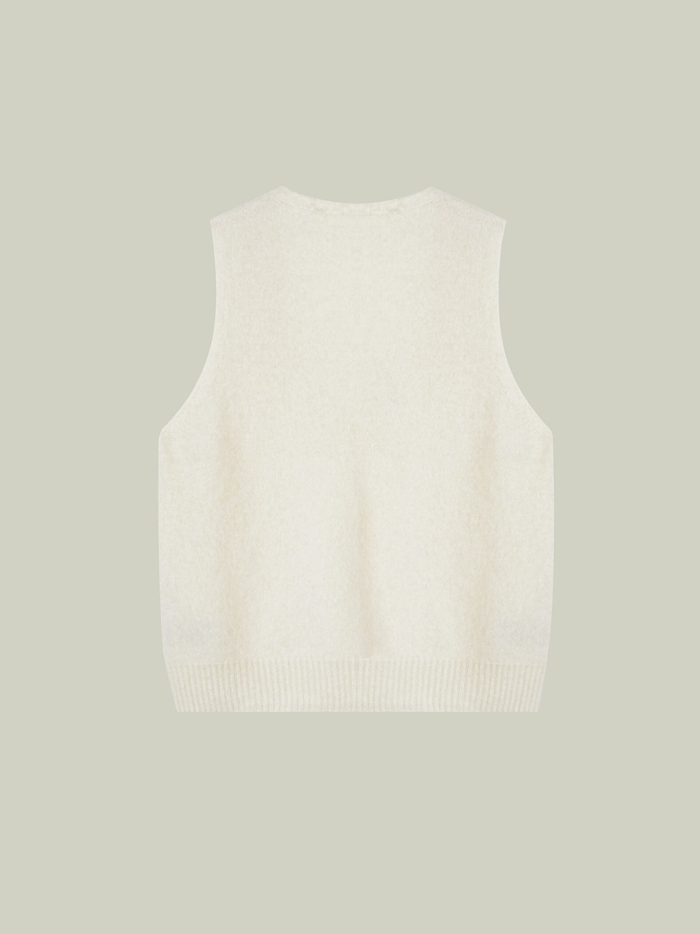 Wool vest with handcrafted details