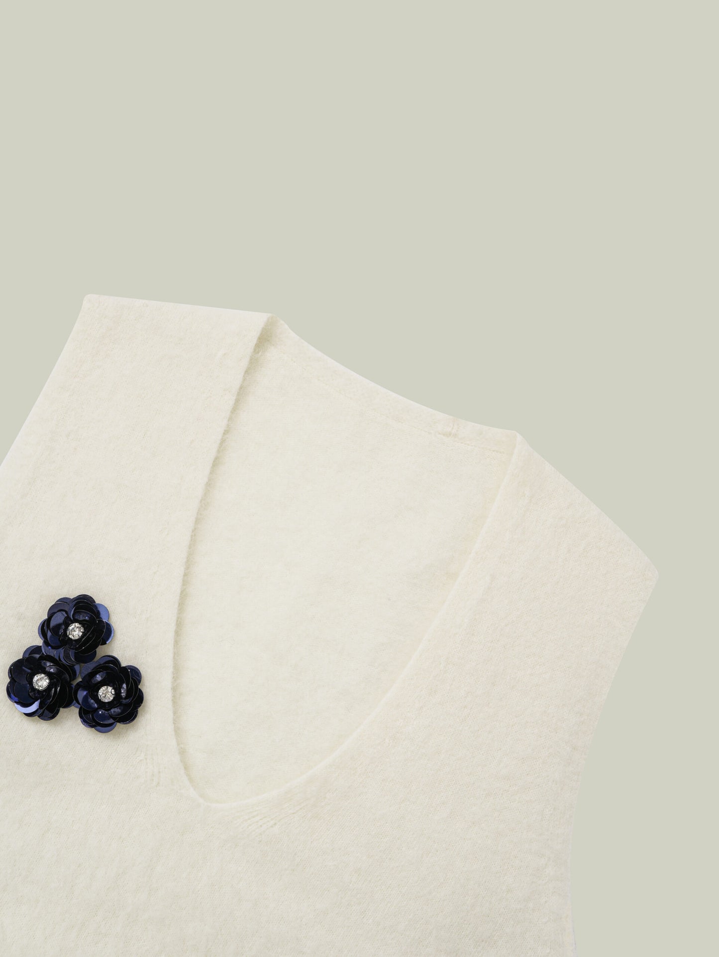 Wool vest with handcrafted details