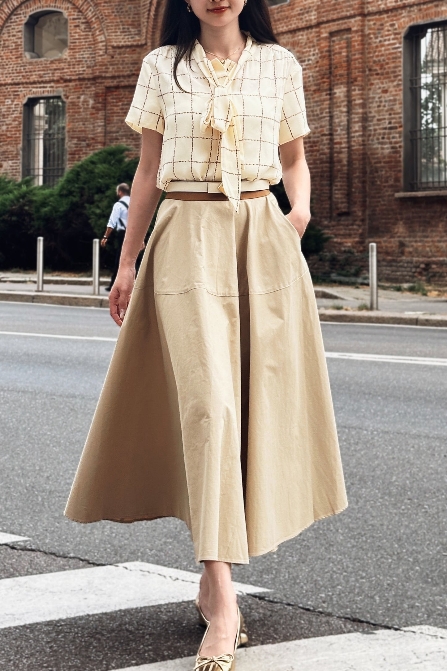 Luxurious A-line skirt