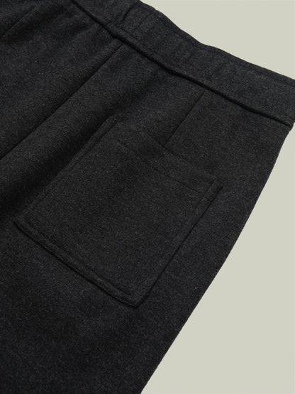  Wool blend drawstring midi skirt