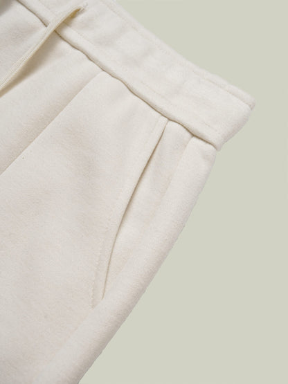  Wool blend drawstring midi skirt