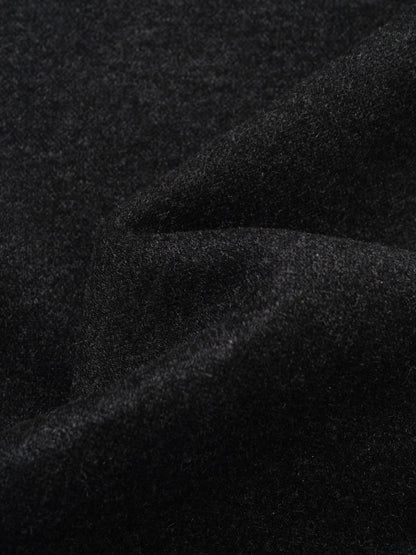  Wool blend drawstring midi skirt