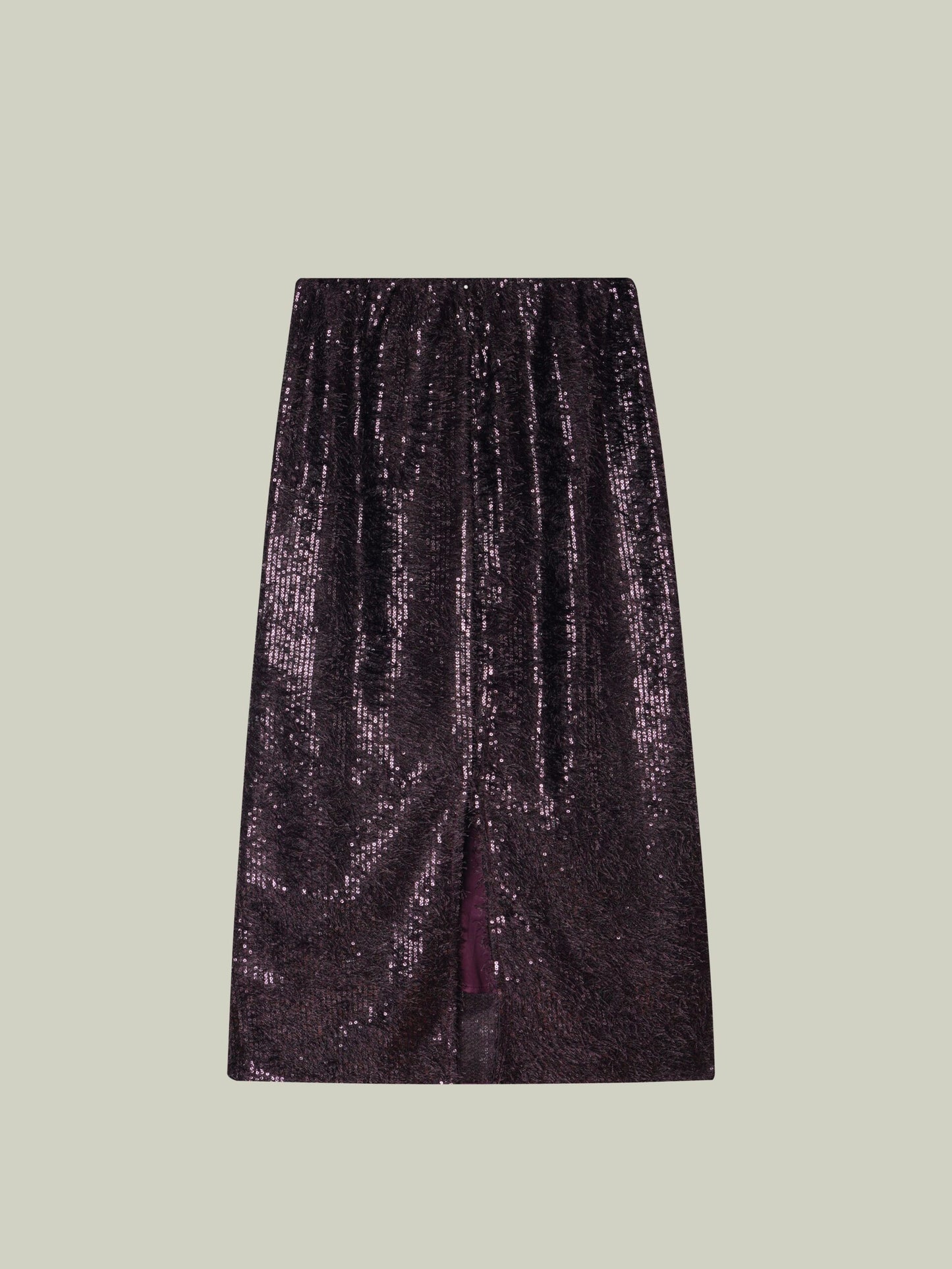 Gonna midi con paillettes e frange