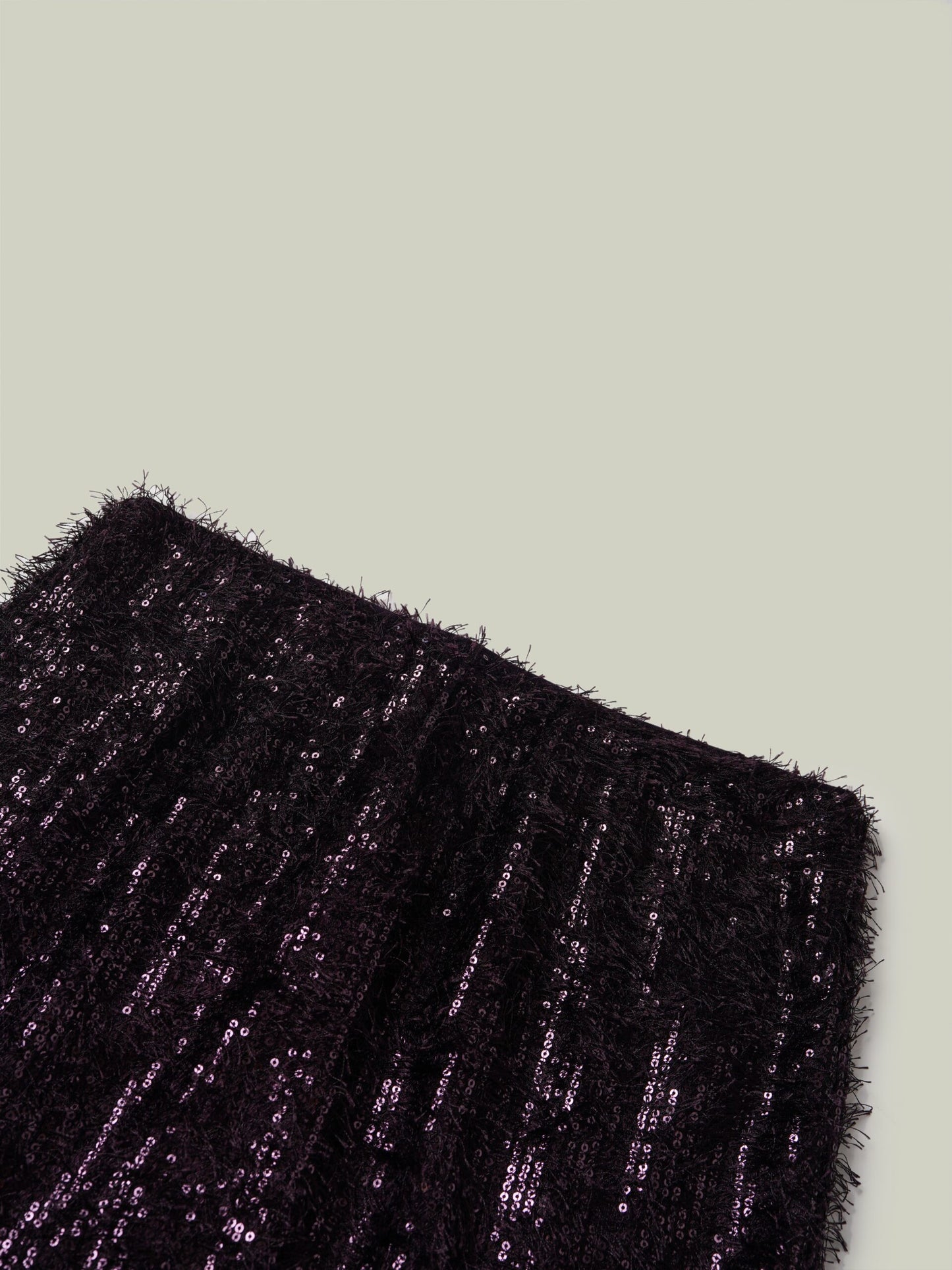 Gonna midi con paillettes e frange