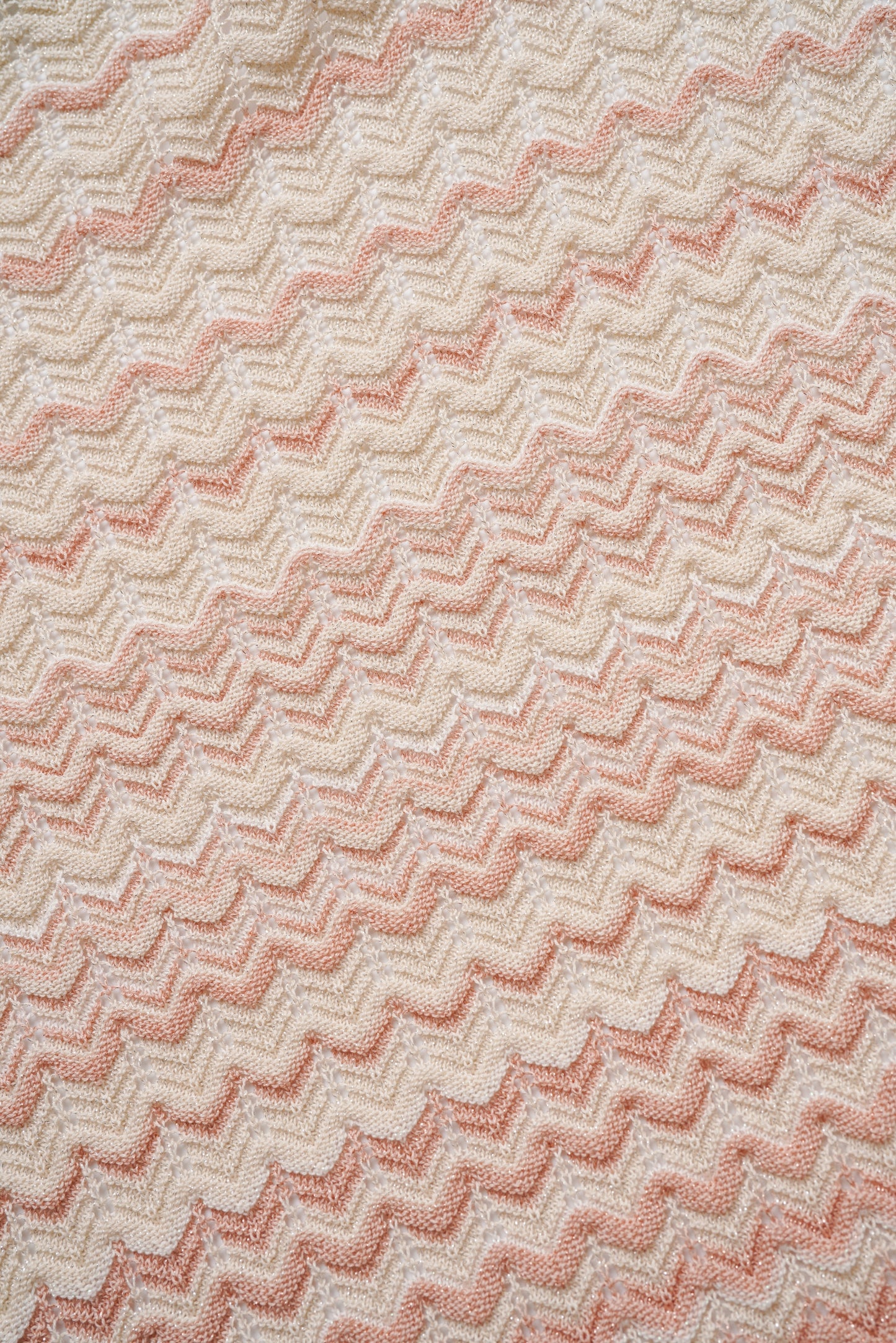 Gradient wave-knit cardigan