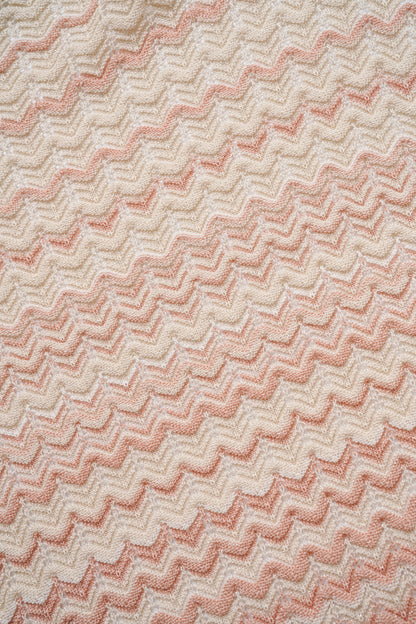 Gradient wave-knit cardigan