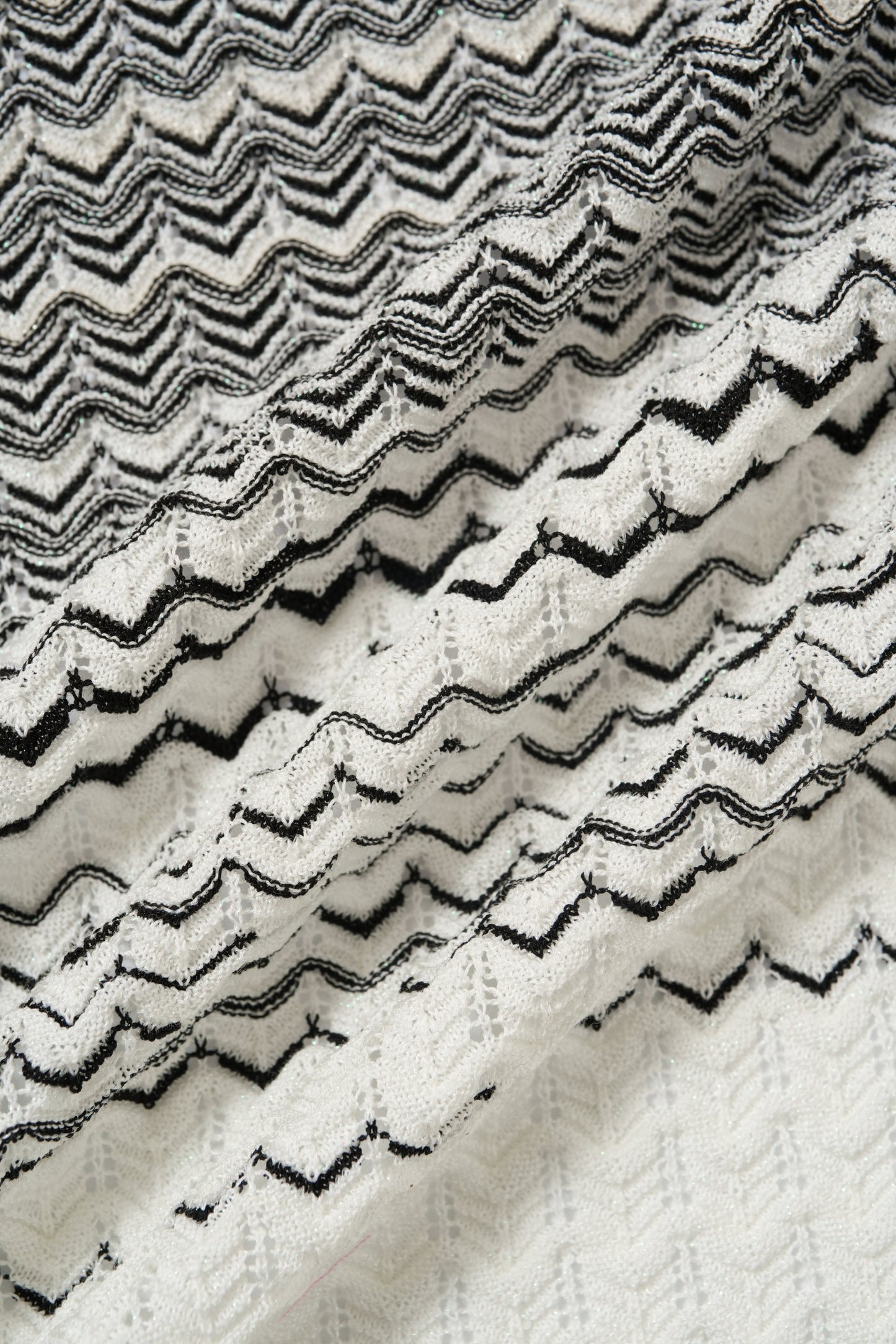 Gradient wave-knit cardigan