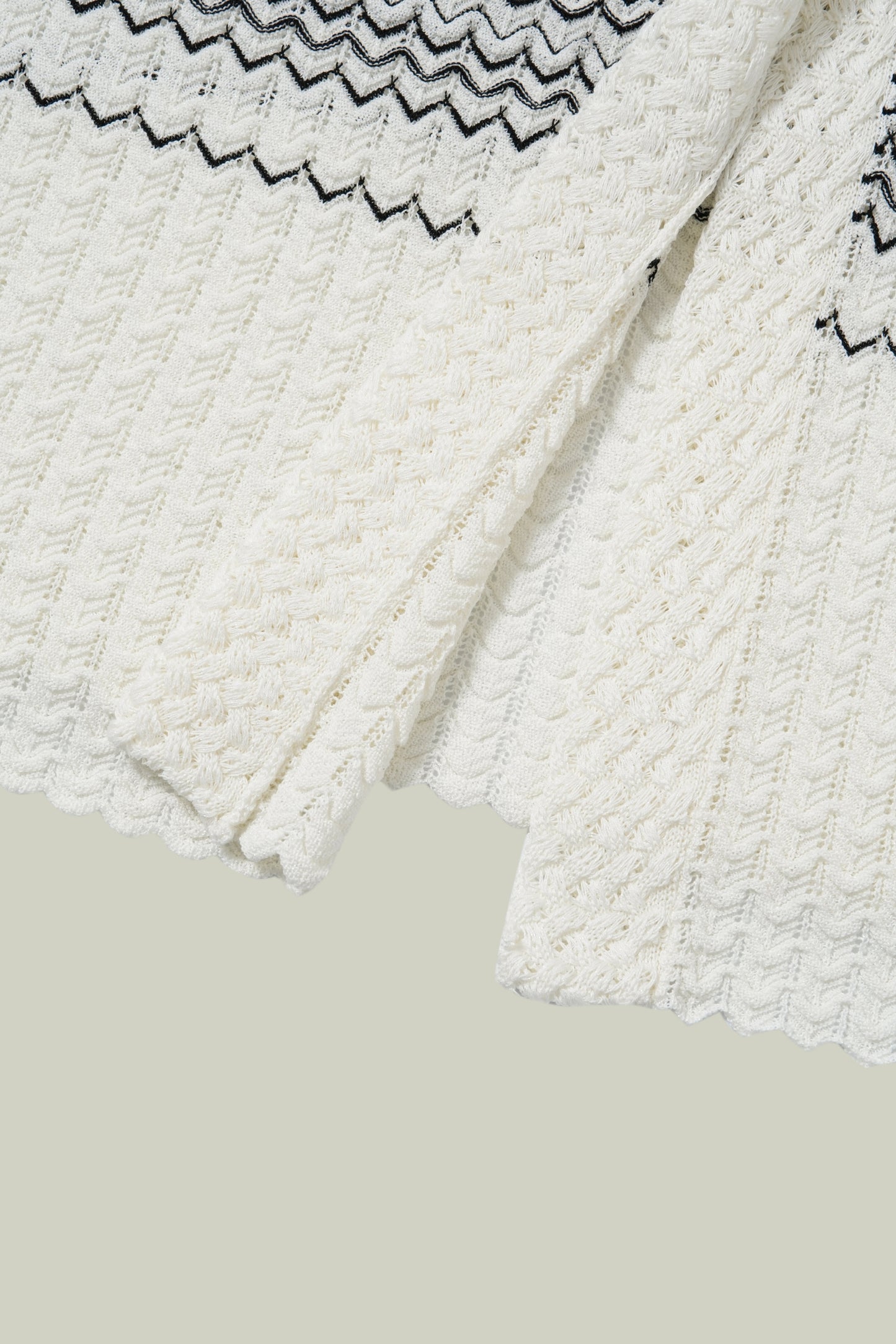 Gradient wave-knit cardigan