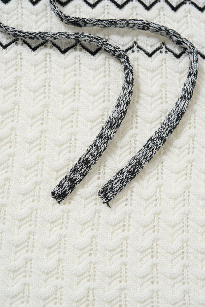 Gradient wave-knit cardigan