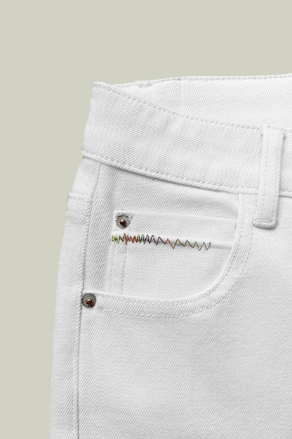 Cigarette nine-point jeans