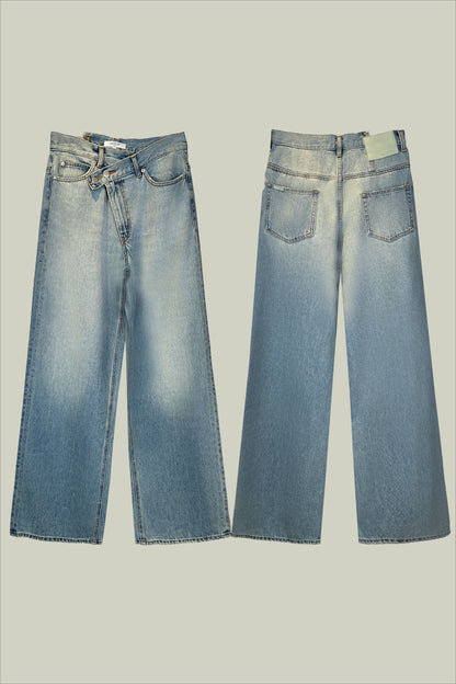 Jeans a gamba larga