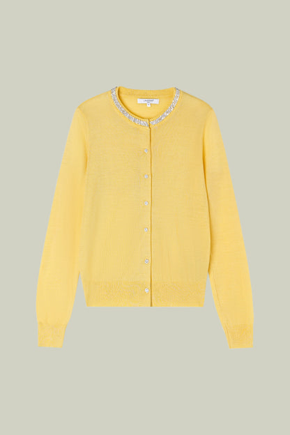  Fine-twist knitted cardigan
